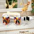 thumbnail image 4 of Yayeee 4 Pack Qtip Holder Bathroom Cotton Swab Canister with Lid Clear Dispenser Set, Purple Triangles, 4 of 6