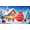 1A, variant on Penguin Design Merry Christmas Banner Red Theme Christmas Display Snowflake Pattern Festive Holiday Backdrop for Christmas Party Indoor Celebration Family Gathering