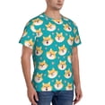 thumbnail image 2 of Bixox Men's Cute Shiba1 Printed Short Sleeve Skinny Athletic T-Shirt, 2 of 6