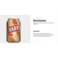 thumbnail image 2 of Barrs Shandyade Soft Drink Can 330ml (Pack of 6), 2 of 5