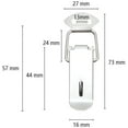 thumbnail image 3 of 20 Pcs Metal Latches with Adjustable Lever Latch Closures, Hardware Drawer Stainless Steel Tool Box Toggle Clasp for Cabinet, Door, Box, Case Without Lock (Padlockable), 3 of 8