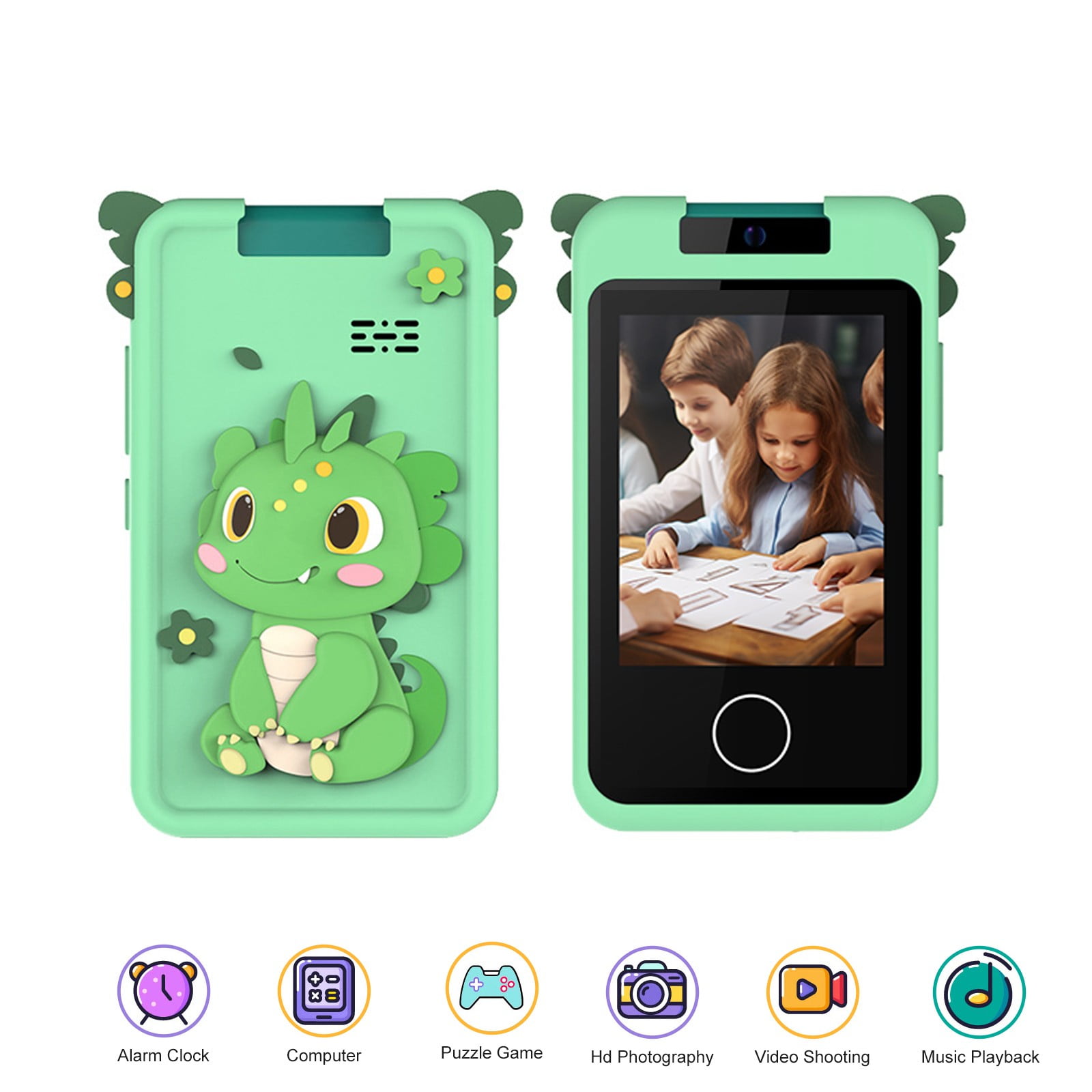 Kids Smart Phone - Phones for Kids with Soft Silicone Cover 32GB SD Card - 2.8" Touchscreen Kids Cell Phone with Camera Puzzle Games MP3 for 3-8 Year Old Girls Gifts Pink