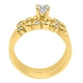thumbnail image 4 of AoneJewelry 1/2 Carat Diamond Bridal Set Swirl Engagement Ring In 10K Solid White & Yellow Gold, 4 of 5