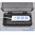thumbnail image 3 of tamizeot Outdoor Waterproof Box, Electrical for Protection Durable, Suitable Multi-Plug Extension String Them From And External black, 3 of 6