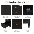 thumbnail image 4 of Bellemave 30" Bathroom Vanity with Ceramic Sink, Vanity Cabinet with One Flip Drawer and Two Drawers, Wooden Vanity with Sink Combo Set With Adjustable Shelf, Wooden Storage Cabinet (Black）, 4 of 9