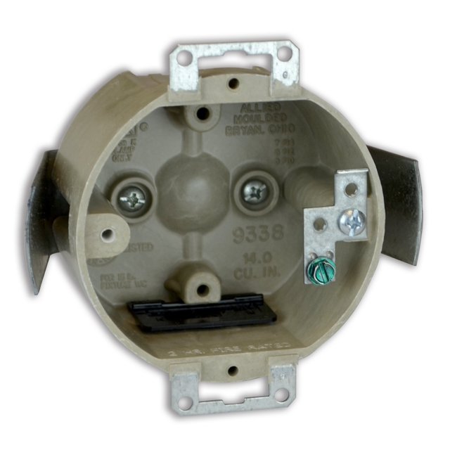 Caja eléctrica Allied Moulded H9338 de fibra de vidrio de 9 cm de diámetro