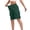 Dark Green, variant on Capri Jeans for Women: Wide-Leg, High-Waisted, Pull-On, Stretchy Denim Pants with Elastic Waist and Pockets,Camel (M)