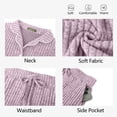 thumbnail image 5 of Weekease Pajama sets for Women Button up Tops Drawstring Pants Sleepwear Contrast Piping Fall Nightwear with Pockets, 5 of 7
