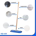 thumbnail image 4 of Tidy Tools Industrial Dust Mop for Floor Cleaning, Floor Mop Wood Handle, 30 Inch Cotton/Nylon Head, Blue, 4 of 8
