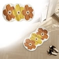 thumbnail image 5 of Cute Flower Bath Mat,Non-Slip Washable Rugs Floor Mat, Bathroom Rugs Non Slip Washable High Absorbent Easy to Clean,Entrance Bedroom Bathroom Indoor Door Carpet For Home(Orange,,16*24 in), 5 of 6