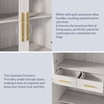 thumbnail image 3 of BELLEZE 72" Tall Kitchen Pantry, Large Storage Cabinet With Doors and Shelves, 2 Built-in Drawers, Freestanding Corner Hutch Cabinet With Storage For Kitchen,Dining Room and Living Room (White), 3 of 7