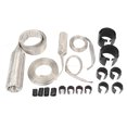 thumbnail image 4 of Universal Stainless Steel Radiator Hose Cover Kit Extreme Heat Resistant for Vehicles, 4 of 7