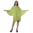 thumbnail image 4 of Moomaya Lime Robe d'Été Dénudée pour Femmes Robe de Plage en Coton avec Manches Cloche - TG, 4 of 5