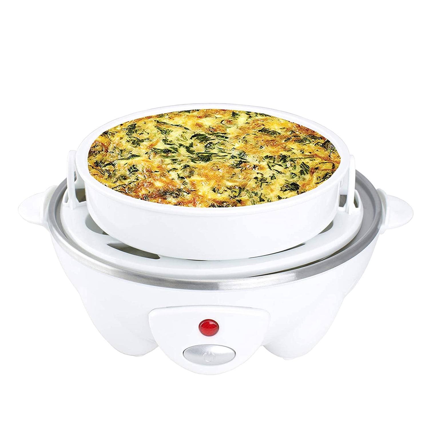 Brentwood TS-1045W Electric 7 Egg Cooker with Auto Shut Off, White