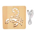 thumbnail image 2 of Wooden LED Table Lamp,Wooden 3D Lamp Cool DLED Table Lamp LED Night Light Crafted with Care, 2 of 14
