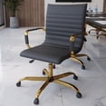 thumbnail image 4 of Silla de Oficina Ergonomica LeisureMod Harris de Cuero Giratoria, 4 of 6