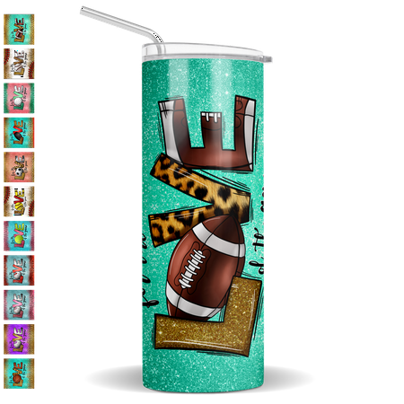 

Artist Shot Sport Fan Stainless Steel Skinny Tumbler with Clear Lid and Straw - 20oz Skinny tumbler with Leak Proof Lid A Great Gift for Sports Fans