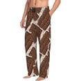 thumbnail image 3 of Mens Pajama Pants - Soft Sleep & Lounge Pants for Men, Chocolate Pattern cute Cuteness Casual PJ Bottoms Pants with Pockets, 3 of 5