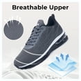 thumbnail image 4 of AOV Men's Athletic Running Shoes Fashion Sport Gym Jogging Tennis Fitness Sneaker DarkGrey US 7, 4 of 6