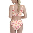 thumbnail image 3 of Picia Starfish Women's High Waisted Bikini Scoop Neck Swimsuit Two Pieces Bathing Suit-Large, 3 of 8