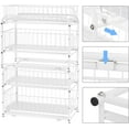 thumbnail image 3 of 2-Tier Under Sink Storage Sliding Basket Organizer Drawer 2 Pack, White, 3 of 6