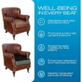 thumbnail image 4 of Kolbs Extra Large Recliner Cushion | Chic 2 Tone Velvet Cover | Memory Foam Seat Cushion, 4 of 8