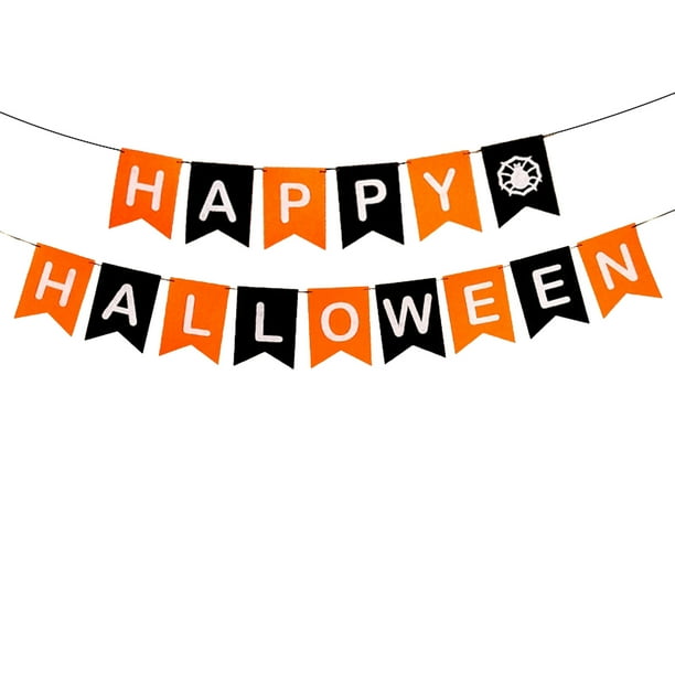 Teissuly Halloween Non-woven Bra Flower Bar Party Decoration Supplies English Alphabet Pull Flag Teissuly WER202310061161