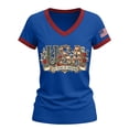 thumbnail image 4 of kaondbfi Summer Tops for Women Women's 250Th Anniversary Print V Neck T Shirt 250Th Anniversary Tshirt Patriotic Tee Womens Essentials Fashion Clothing, 4 of 7