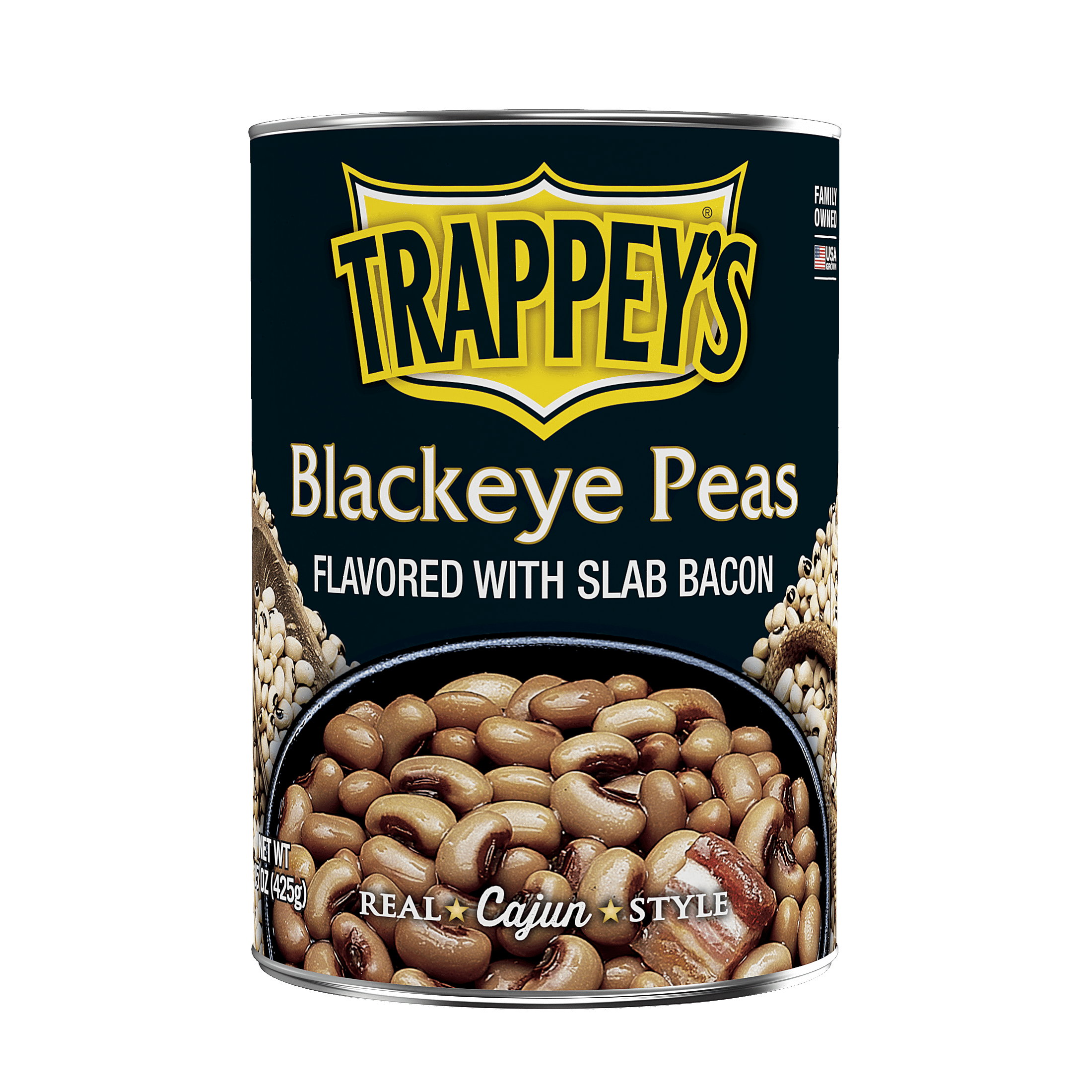 Trappey's Canned Blackeye Peas with Bacon, 15.5 oz Can
