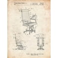 thumbnail image 2 of Borders, Cole 19x24 Gold Ornate Wood Framed with Double Matting Museum Art Print Titled - PP648-Vintage Parchment Exercising Office Chair Patent Poster, 2 of 4
