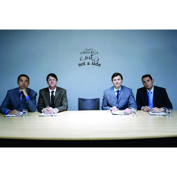 Decal Wall Sticker - Choose A Seat Not A Side Inspirational Quote Home Decor Picture Art 16x24 Inches