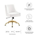 thumbnail image 6 of Modway Discern Modern Performance Velvet Swivel Office Chair in White, 6 of 7