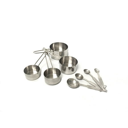 M.V. Trading 8-Piece Deluxe Stainless Steel Measuring Cup and Measuring Spoon (Best Stainless Measuring Cups)