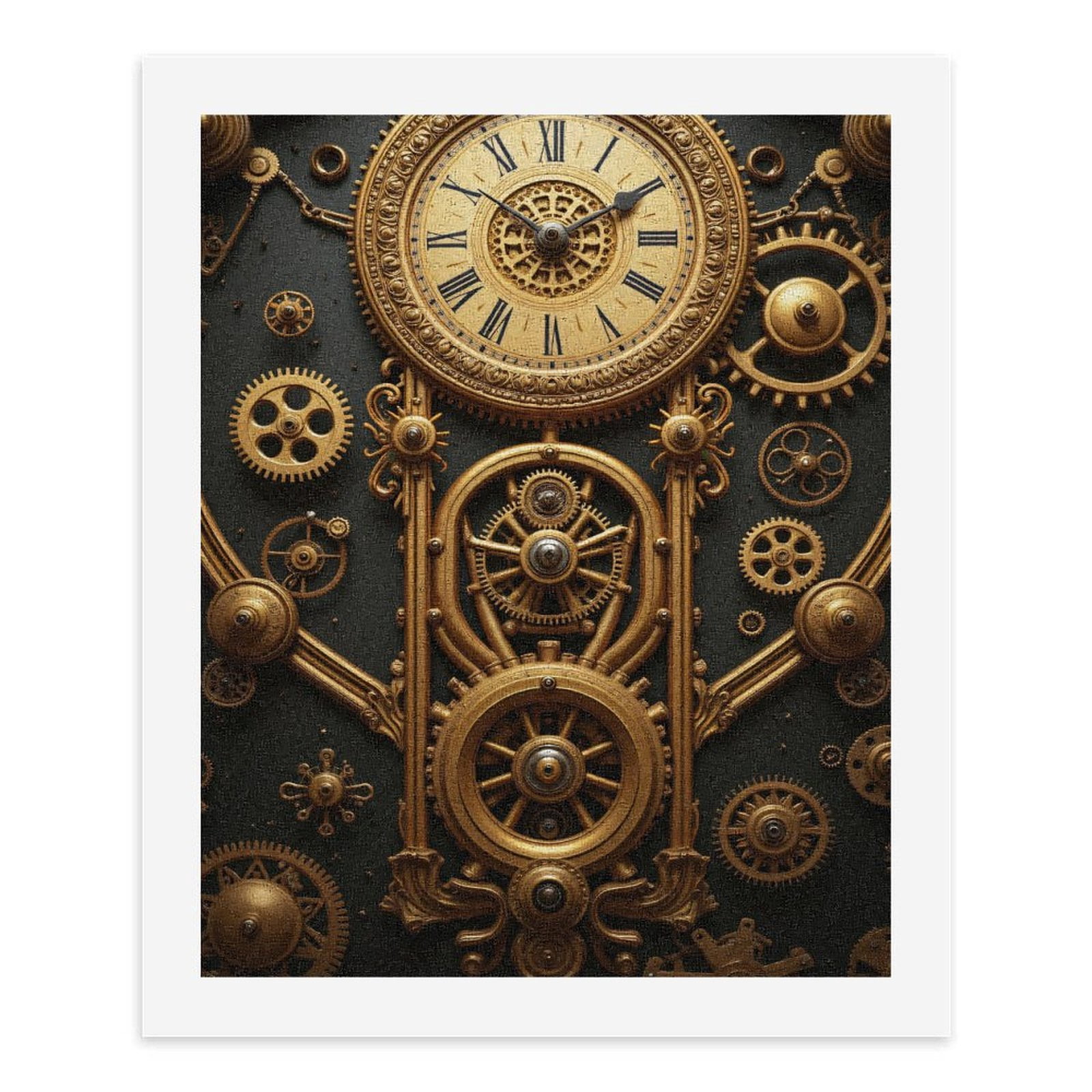 Paint By Numbers Kit for Adults Beginner - DIY Clockwork Gears Steampunk Design Canvas Painting Kits for Adults, Frameless Paint By Number for Adults for Home Wall Decor 16x20 Inch