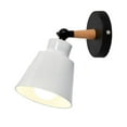 thumbnail image 1 of Apliques de pared modernos oscilantes con enchufe y pantalla de metal para dormitorio Blanco, 1 of 8