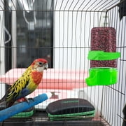 Dual-Function Bird Feeder Set, Hanging Water Dispenser & Seed Container, Easy-Clean Plastic for Indoor/Outdoor Aviaries