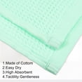 thumbnail image 3 of 1 pieza de algodón absorbente suave con patrón de tejido de gofre, toalla de baño, diseño clásico para ducha de baño, verde, 140x70cm 55,12''x27,56'', 3 of 7