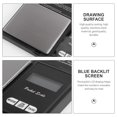 thumbnail image 4 of EeaseCA Portable Mini Digital Scale Ultra Slim Multifunction Easy to Clean Large Display Electronic Platform Scale for Tea Leaf Kitchen Food Jewelry - Black (200g/0.01g), 4 of 8