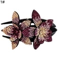 thumbnail image 2 of Yesbay 2 Pcs Women Elegant Flexible Rhinestone Flower Duckbill Hair Clip Hairpin Claw Gift 2#, 2 of 8
