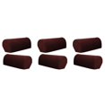 thumbnail image 1 of Juego de 6 fundas de franela para reposabrazos de sofá, fundas para brazos de sofá, Café oscuro, 1 of 8