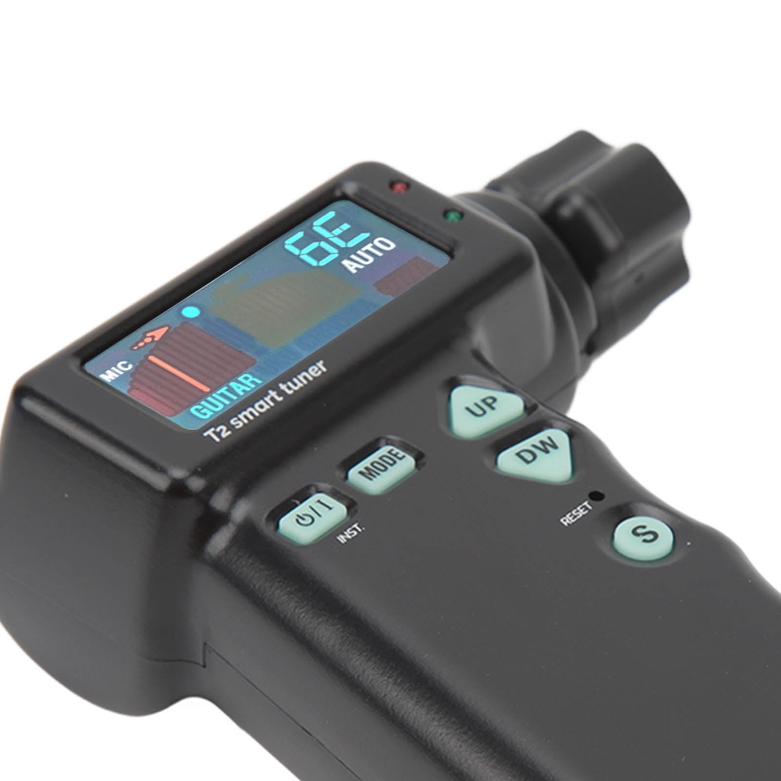 YAHHU Automatic Guitar Winder Color Display 2600mA Fast Acoustic Guitars Auto Tuner for Guitar Ukulele, Black (6.3 inches / 16 cm) Rechargeable Electric String Winder