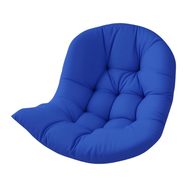 Cojín colgante para silla con forma de huevo, cojín colgante para silla con forma de cesta, lavable, suave y cómodo, almohadilla gruesa para oficina, Azul
