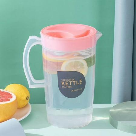 

Qonioi Cold Kettle Refrigerator Cold Kettle Fruit Teapot Lemonade Drink Containers For Kitchen Home Party Bar Wedding 2.2L Lightning Deals Lightling Deals Of Today