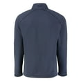 thumbnail image 3 of Men's-Cutter & Buck  Heather Navy Vancouver Whitecaps FC Peshastin Eco Fleece Recycled Raglan Half-Zip Top, 3 of 3