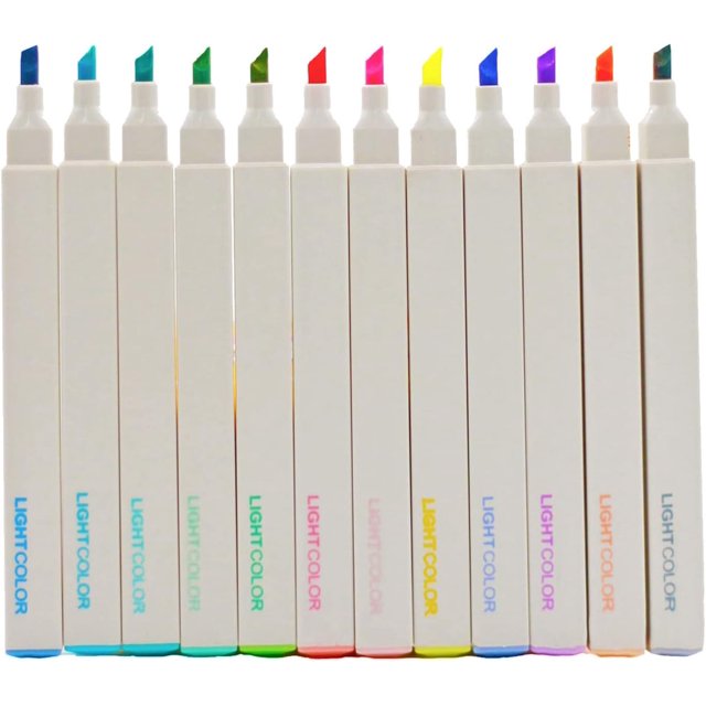 HAHDAXIA Aesthetic Highlighters with Chisel Tip, Mildliners Highlighters Markers No Bleed Highlighter Pens for Journaling Highlighting Bible Painting