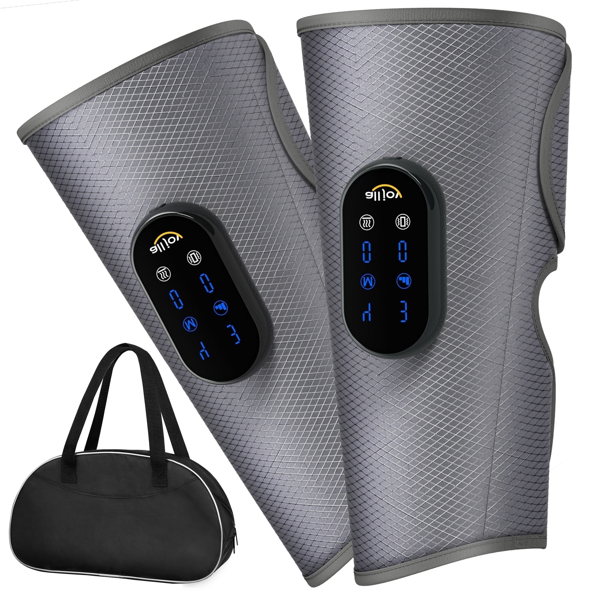ALLJOY Calf Massagers Cordless with Heat and Vibration, Leg Massagers Wireless for Circulation or Compression Arm Massagers
