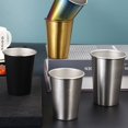 thumbnail image 2 of Vaso de cerveza de metal de acero inoxidable 304, estilo industrial, tamaño grande, estilo doméstico, con tapa, marca de estilo, vaso de agua, 2 of 5