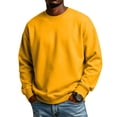 thumbnail image 3 of UDAUDU Men's Crewneck Sweatshirt Long Sleeve Fall Oversized Pullover Tops Loose Fit Athletic Classic Fit Comfy Soft Basic Shirts 2XL, 3 of 9