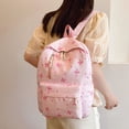 thumbnail image 2 of Bow Print Nylon Backpack, Lightweight Large Capacity Casual Daypack, Multi Pocket Adjustable Shoulder Strap Bookbag for School Daily Travel, 2 of 5