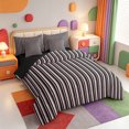 thumbnail image 2 of Erosebridal Modern Lines 7-Piece Twin Bedding,Geometric Stripes Bedding Comforter Set,Black Reversible, 2 of 7